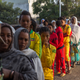 Voters queue early in the morning to cast their votes in Ethiopia's general election, Sunday May 24, 2015, in Addis Ababa
